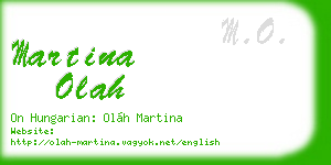 martina olah business card