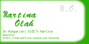 martina olah business card